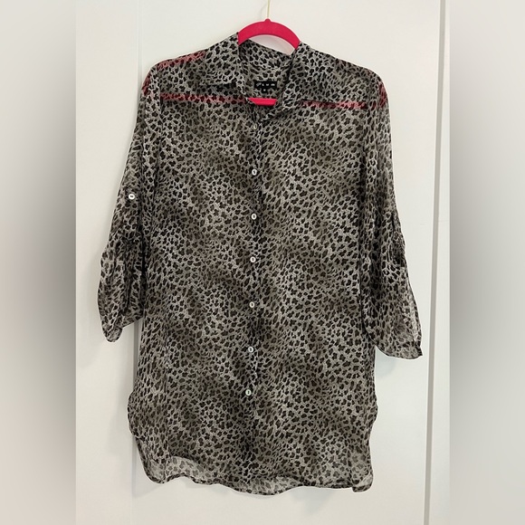 PLUM Snow-leopard print Blouse - Picture 4 of 4
